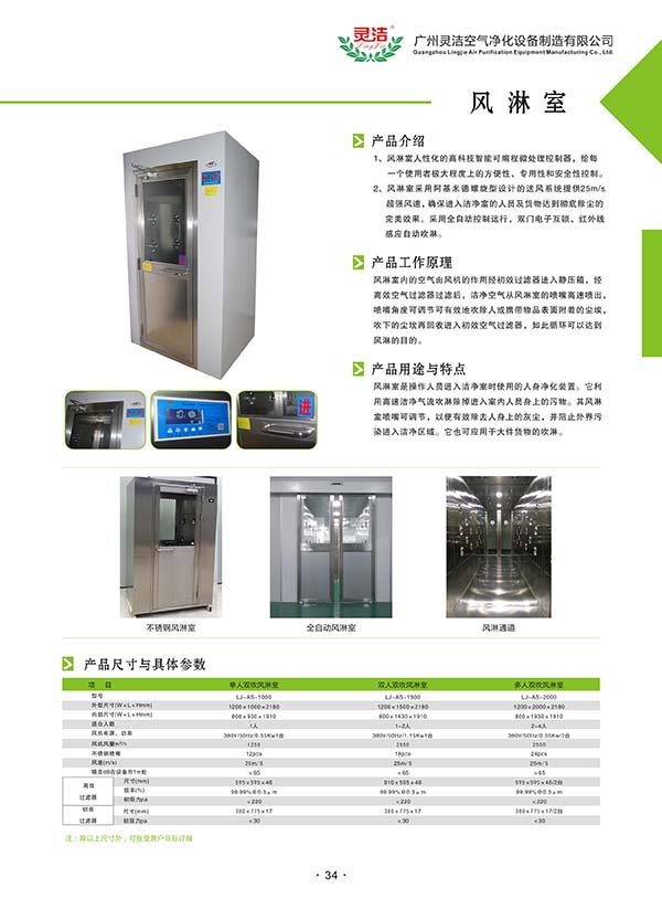 風淋室工作原理及操作維護介紹 風淋室工作原理及操作維護介紹